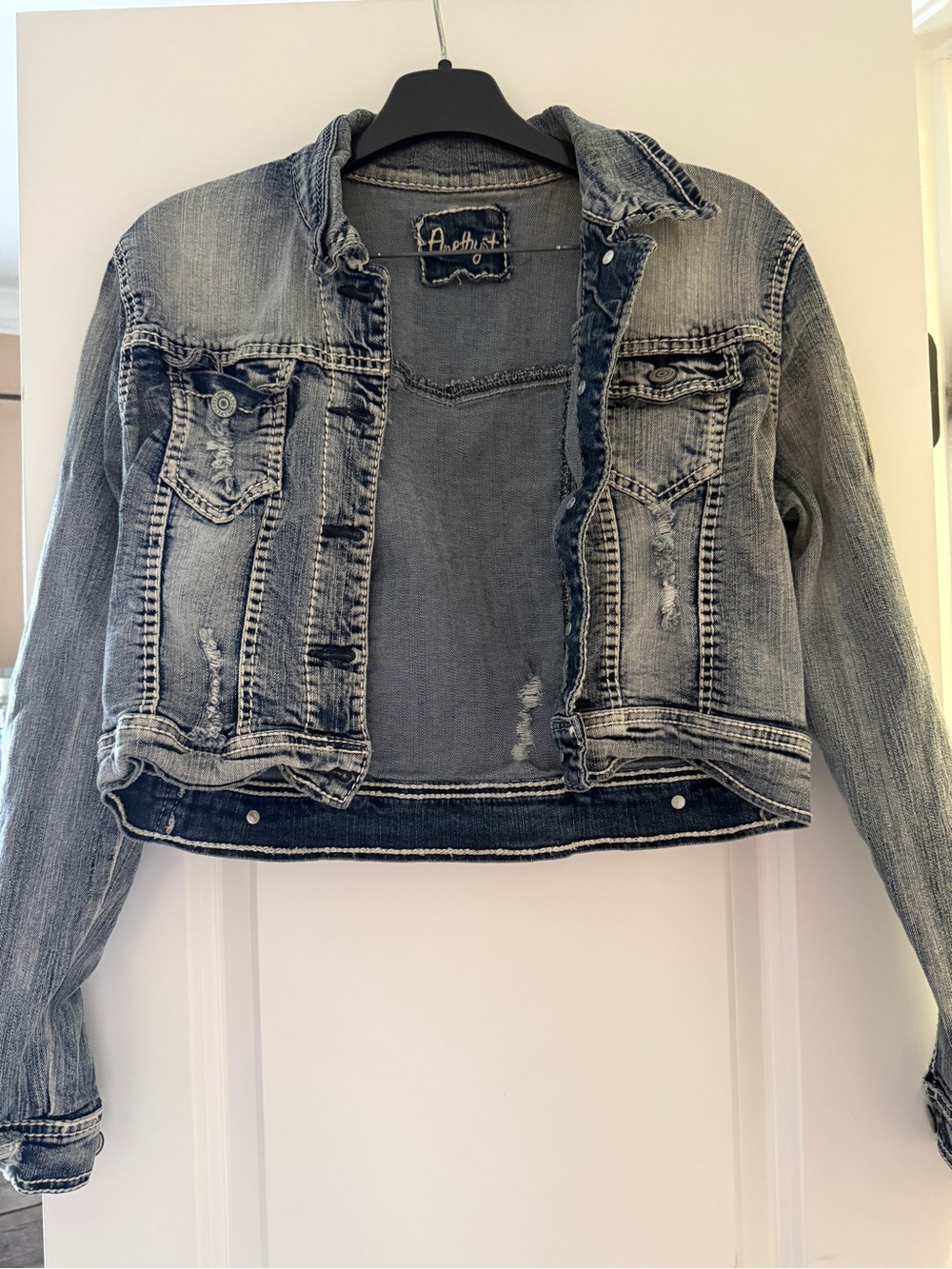 Distressed Light Blue Denim Jacket
